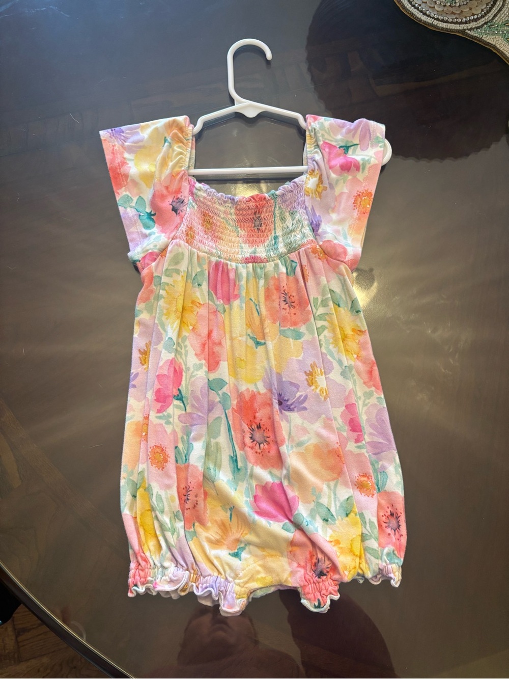 Little Sleepies Pastel Floral Romper in Pink, Yellow, Purple, Green